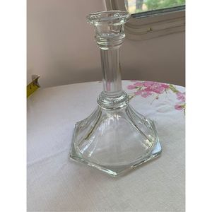 Heavy crystal candle stick holder. Vintage from the 50s.